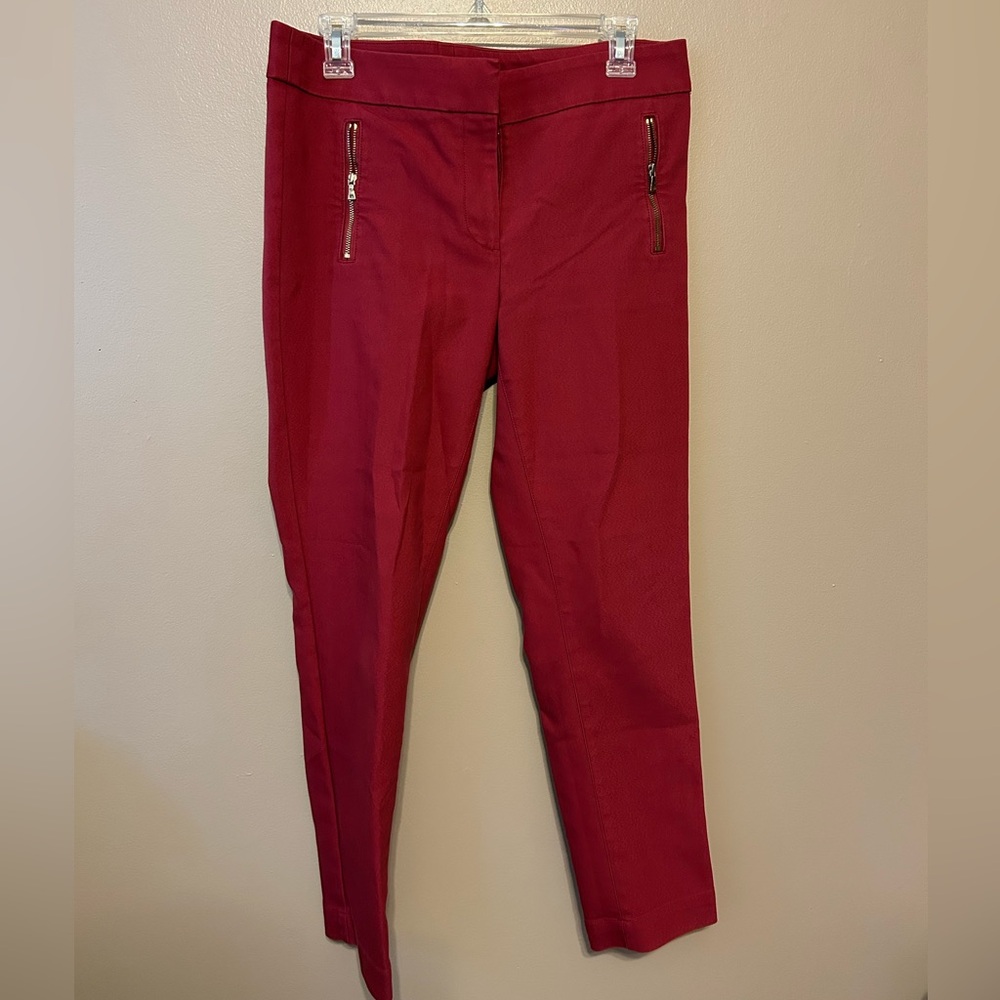 LOFT Red Marisa Skinny Pants